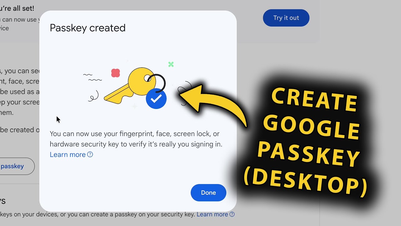 How To Create A Google Passkey On Desktop! (Personal & Workspace Accounts)