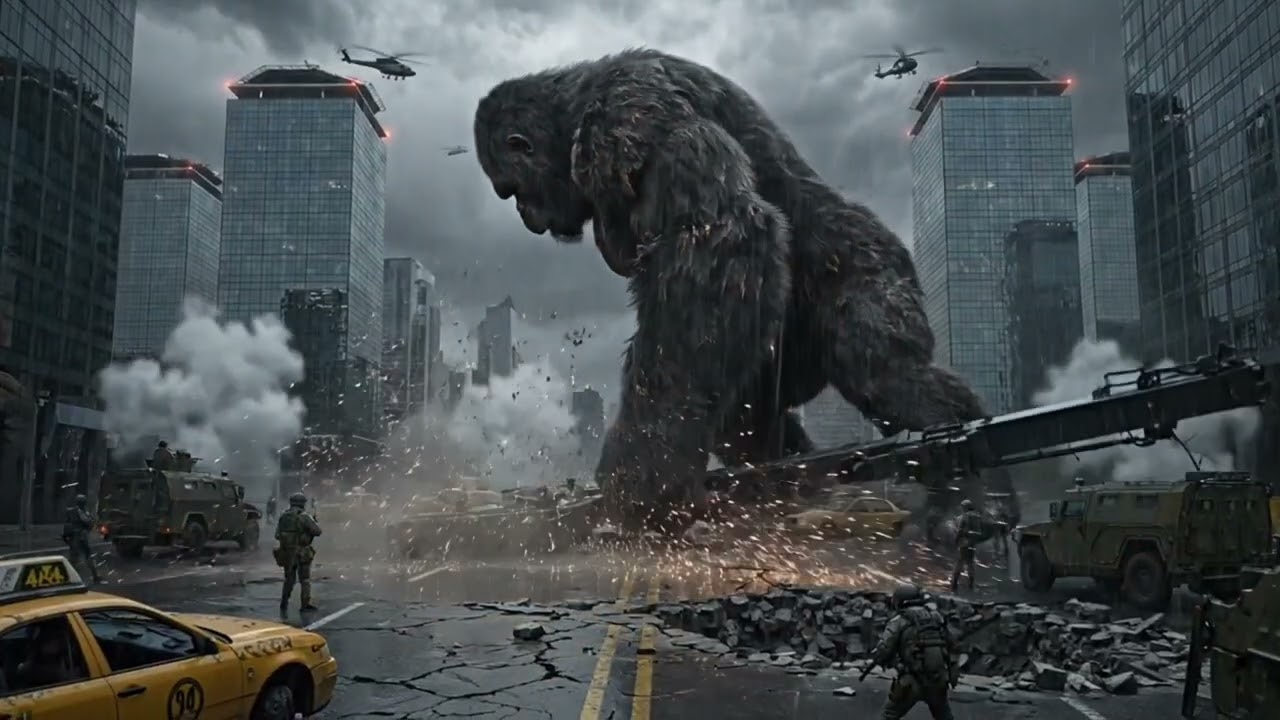 KONG vs ELECTRIC TITAN MANTIS ⚡ Massive Kaiju Battle Destroys the City