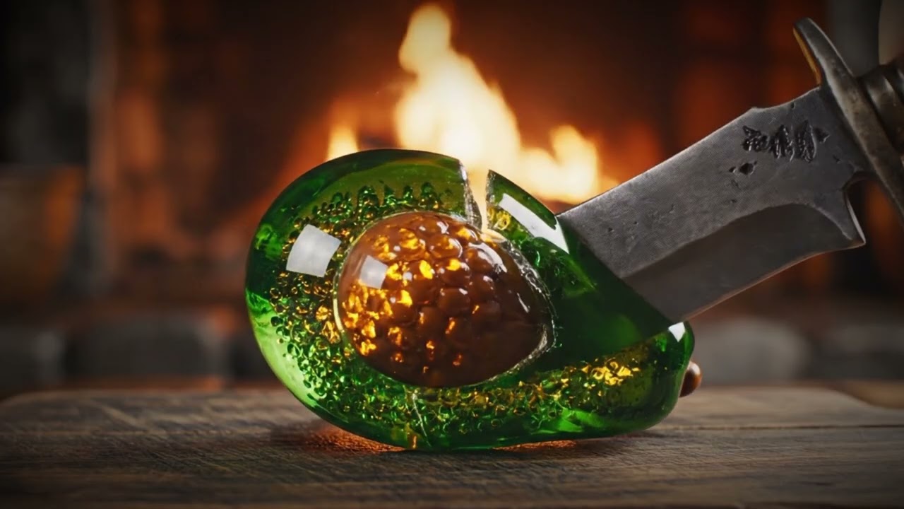 Giant Glass Medieval Foods Cutting ASMR | Relaxing Fantasy Sounds No Talking