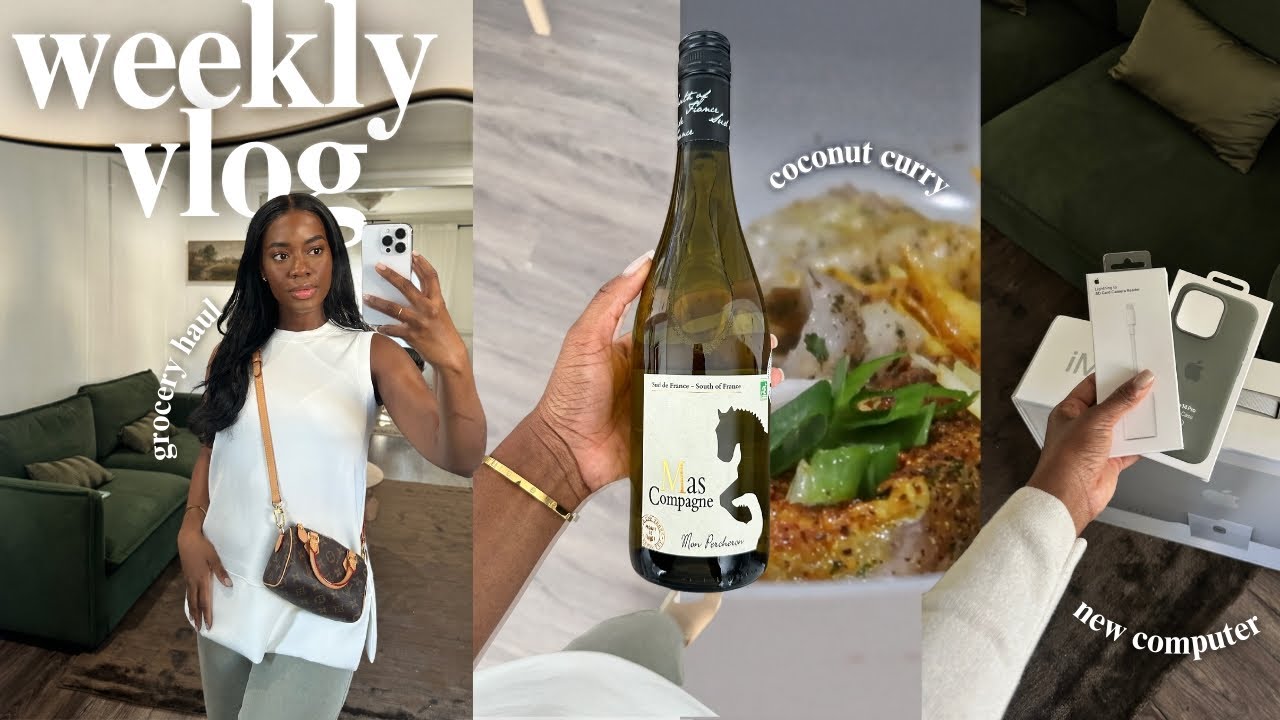 WEEKLY VLOG | grocery haul, working from home & unboxing my new computer | Octavia B