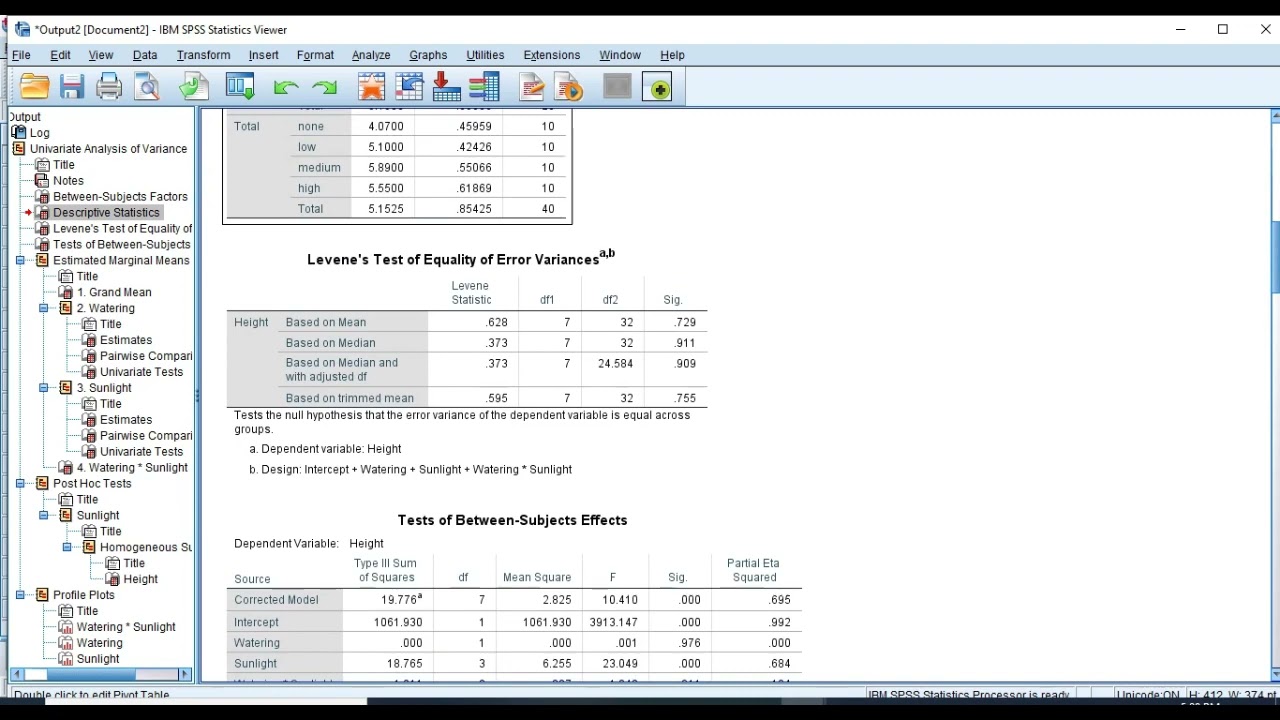 learn spss- how to do Two-way ANOVA