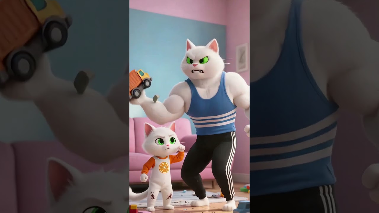 A Father's Desperate Search for His Lost Son Kitten #animation #babyanimal #cartoon