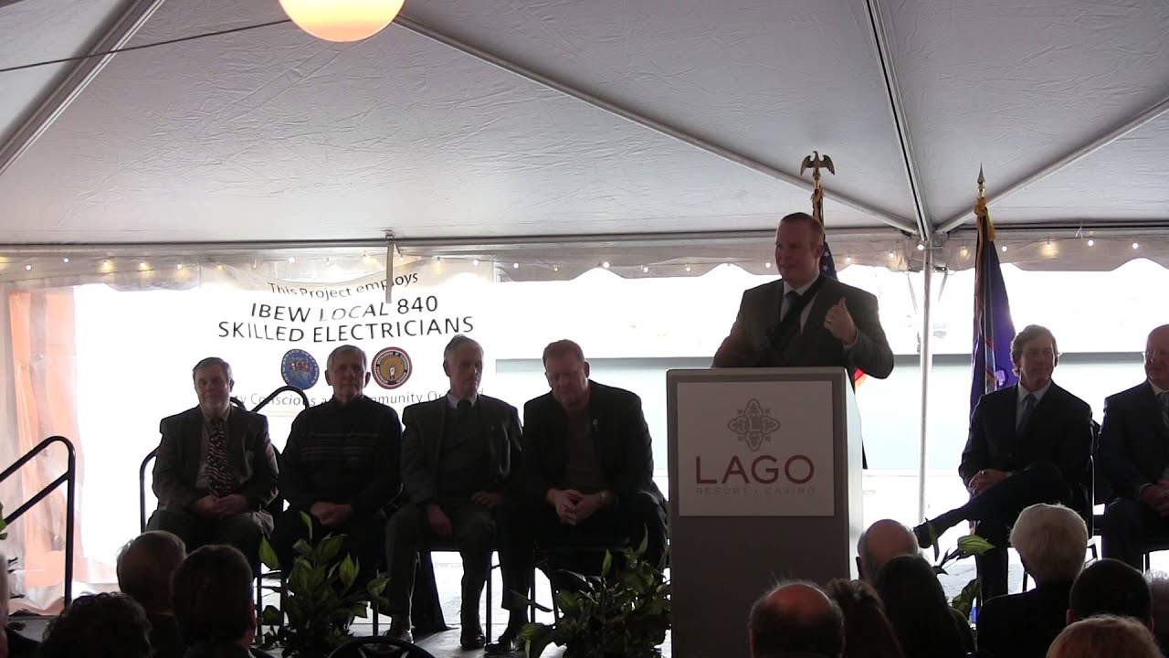 Groundbreaking Ceremony (2/2) at site of Lago Casino & Resort  .::. FingerLakes1.com (Raw Video)