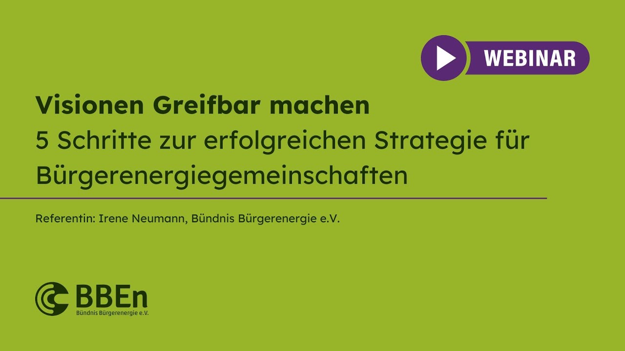 Visionen Greifbar machen - 5 Schritte zur erfolgreichen Strategie für BEGs (23.10.24)