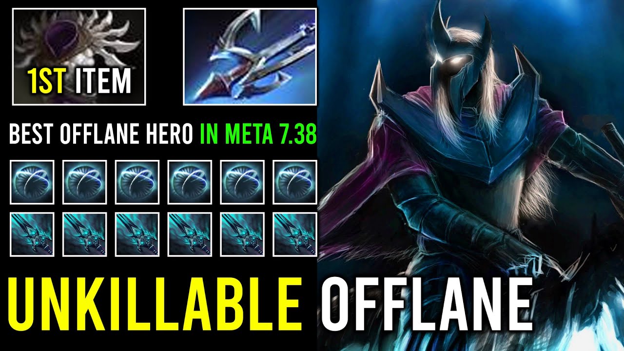 Best Offlane Hero in Meta 7.38| Crazy Unkillable 1st Item Build Blade Mail + Harpoon Abaddon Dota 2
