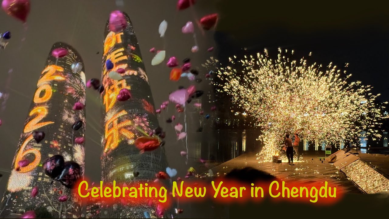 NEW YEAR 2026! 🎇 Witnessing the Epic Countdown in Chengdu, China! @ChiniBong