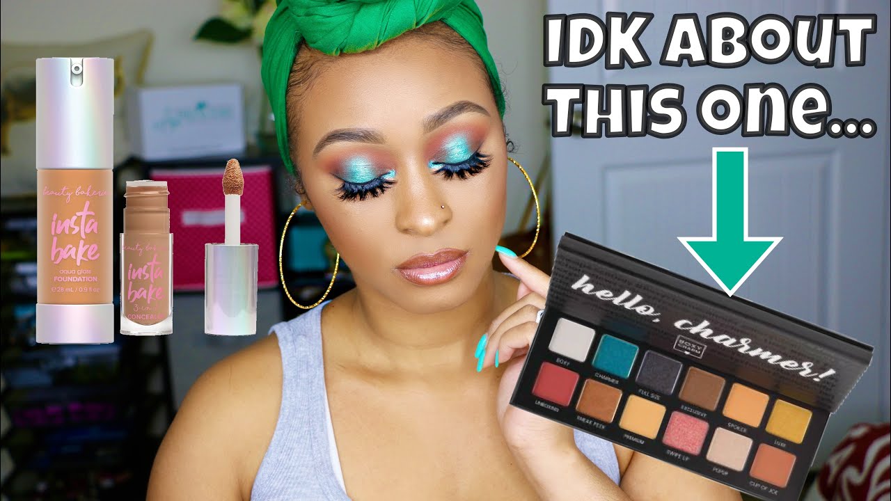 Trying the InstaBake Aqua Glass Foundation & Concealer  and the Hello Charmer Eyeshadow Palette