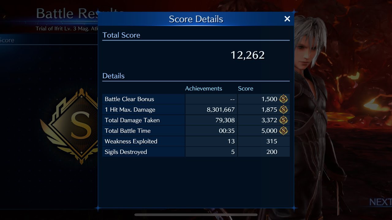 FF7EC- Trial of the summon Fury Stage 3 Ifrit Magic challenge with physical team. -Nemesis