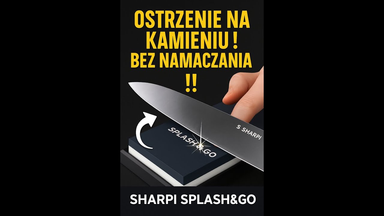 OSTRZENIE NA KAMIENIU - KAMIEN DO OSTRZENIA SHARPI SPLASH & GO bez namaczania  