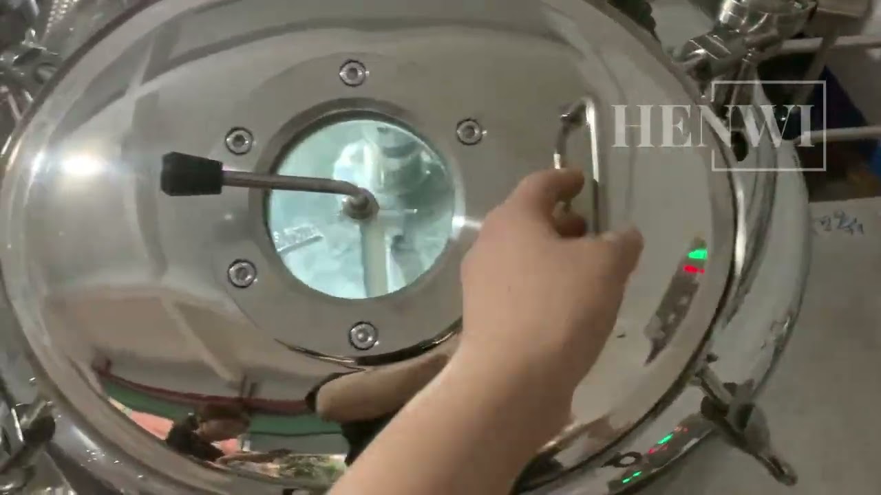 How to operate the fixed cover model vacuum emulsifier mixer tank for making cosmetic cream lotion