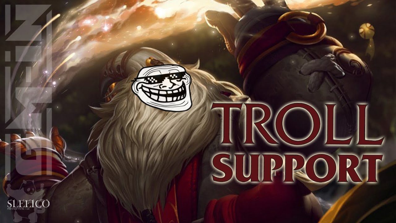 LEAGUE OF LEGENDS: Troll SUPPORT MOMENTS!