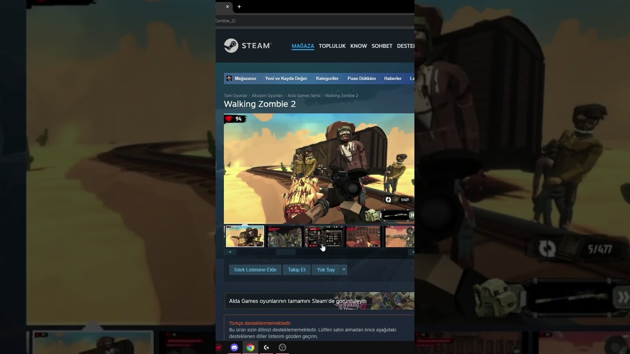 Walking Zombie 2  &Uuml;cretsiz Steam oyunu #steam  #shorts