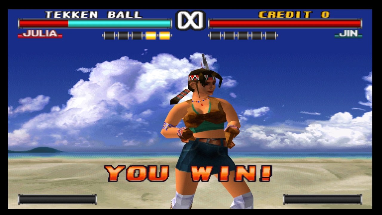 Tekken 3 julia (1P outfit) vs jin (2P outfit) (tekken ball)