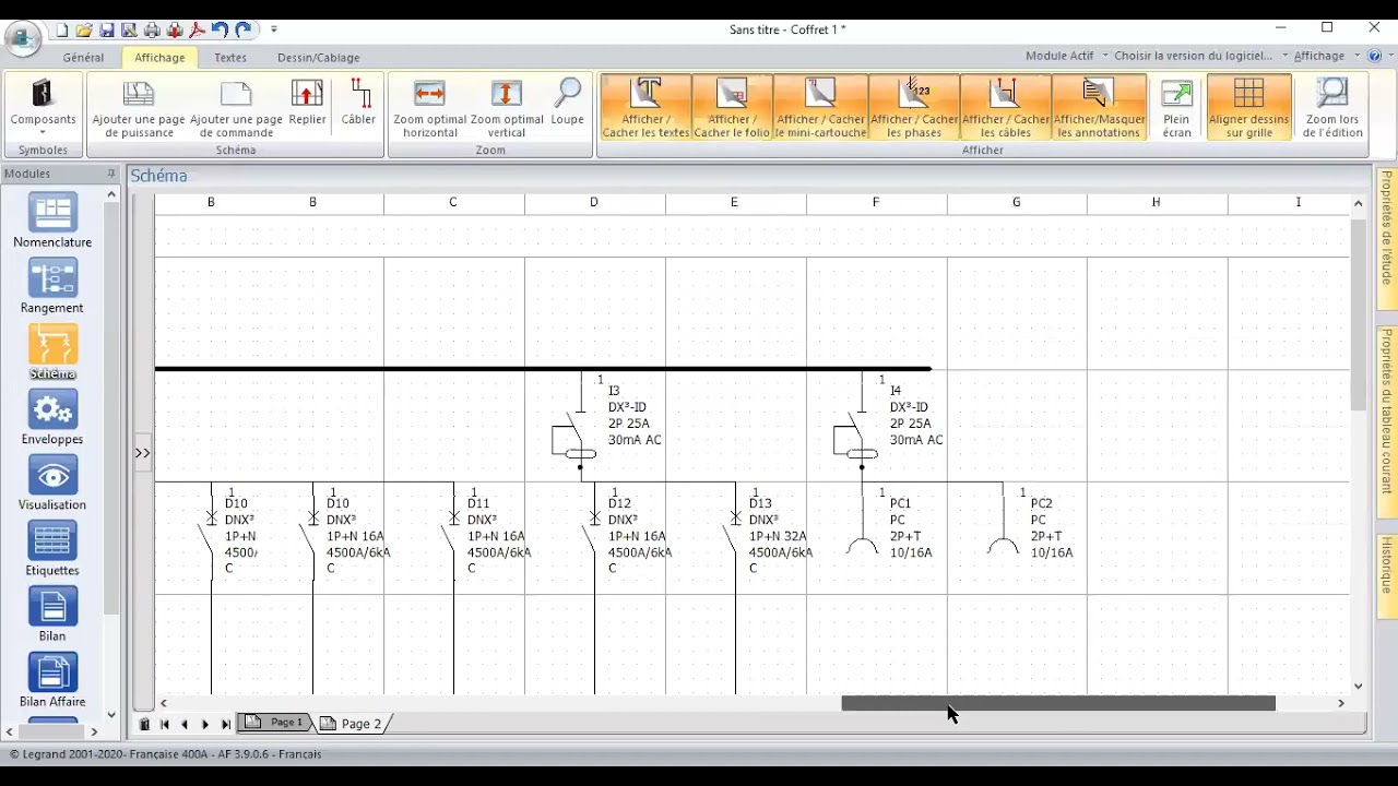 Logiciel XL Pro³ Tableaux #4 Schéma