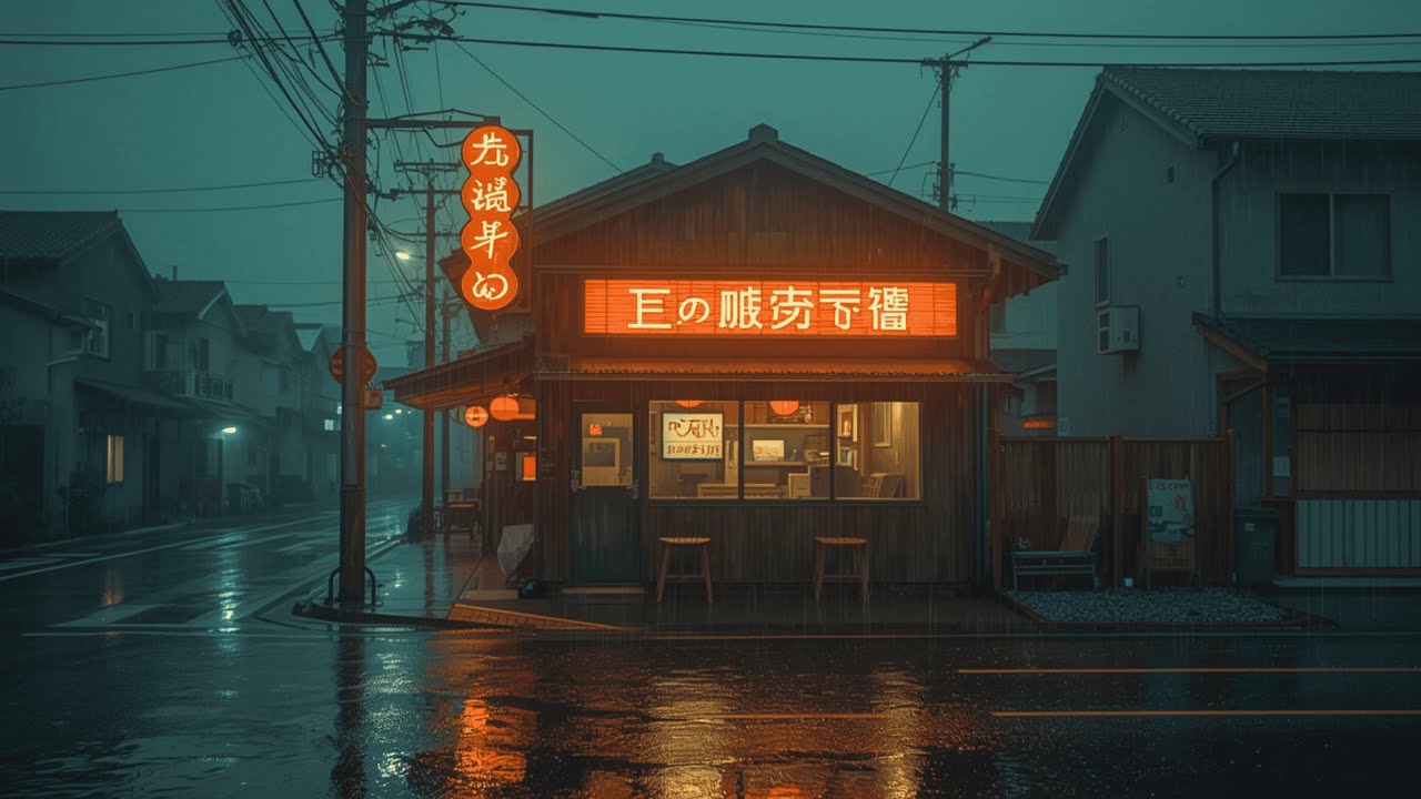 A Rainy Night in Japan 🇯🇵 | Cozy Neon Street Ambience for Relaxation