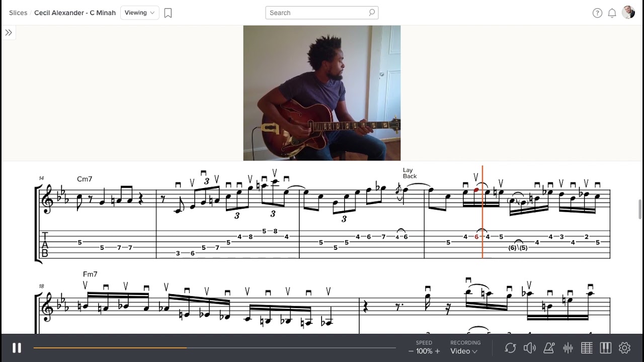 Cecil Alexander - C Minah Transcription (with picking directions)