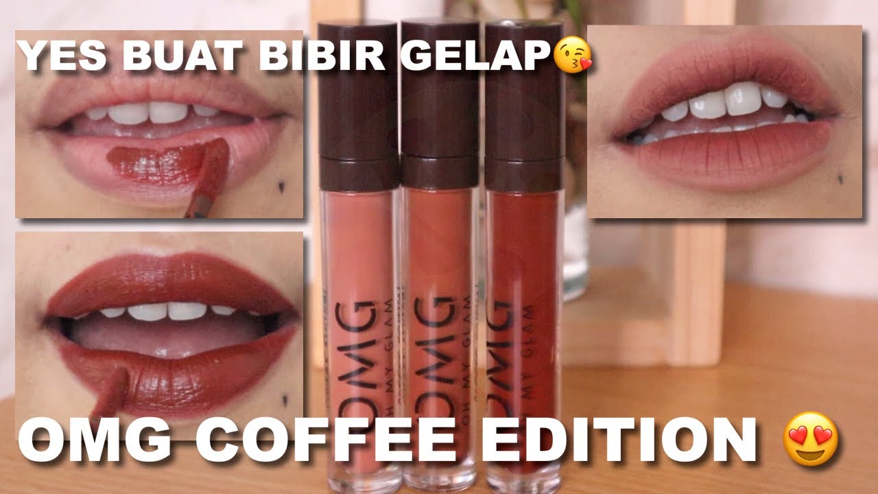 OMG OH MY GLAM MATTE LIP CREAM COFFEE EDITION |PEACHNYA CANTIK BANGET WANGINYA ENAK 🥰|Maria Soelisty