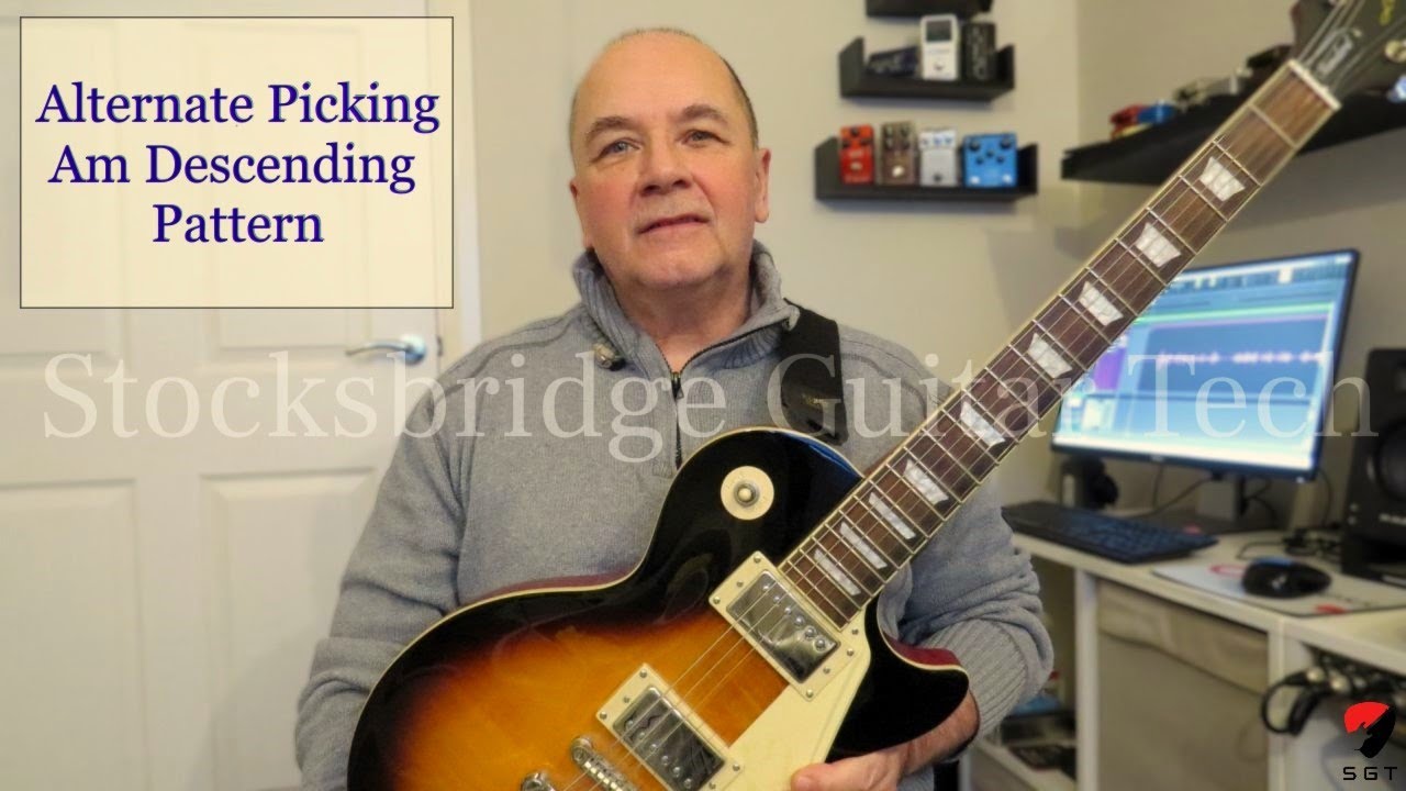 Easy Pentatonic Descending Alternate Picking Drill