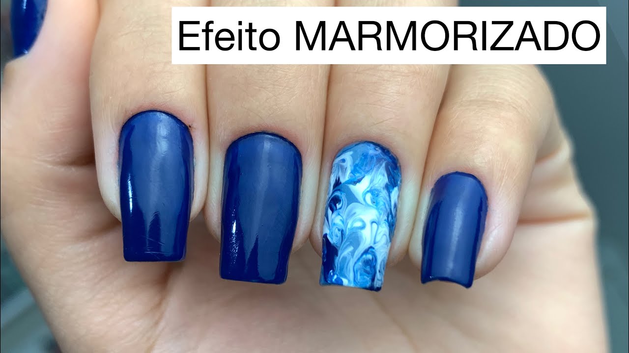Como fazer unhas marmorizadas | Muito fácil
