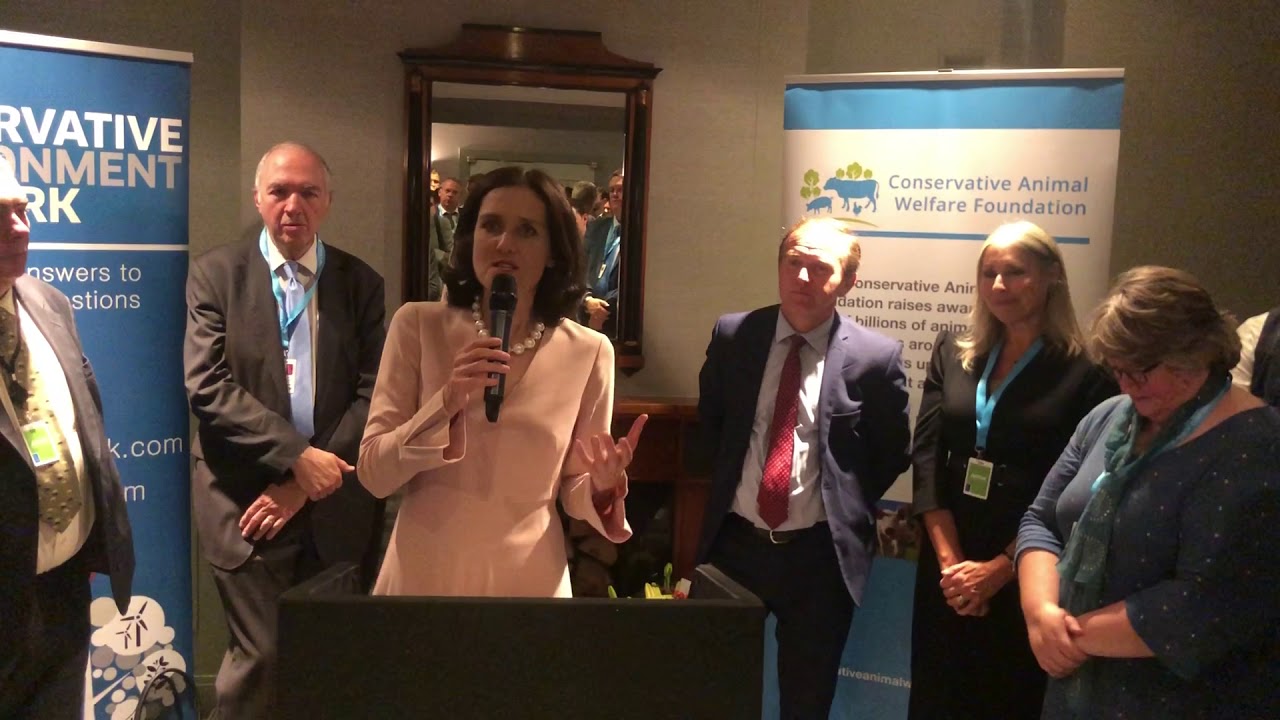 Theresa Villiers MP  speaks at the Conservative Animal Welfare Foundation fringe event 2018