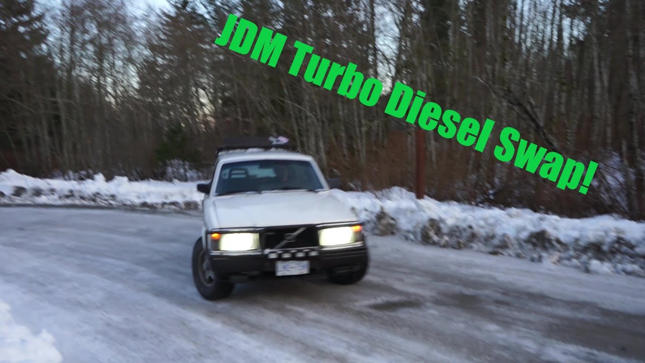 Lifted  turbo diesel Volvo 245, Mitsubishi engine swapped!