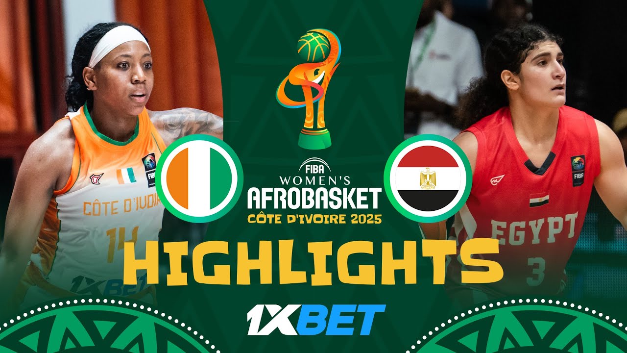 Côte d'Ivoire 🇨🇮 deliver vs. Egypt 🇪🇬 for historic first home win at #AfroBasketWomen!