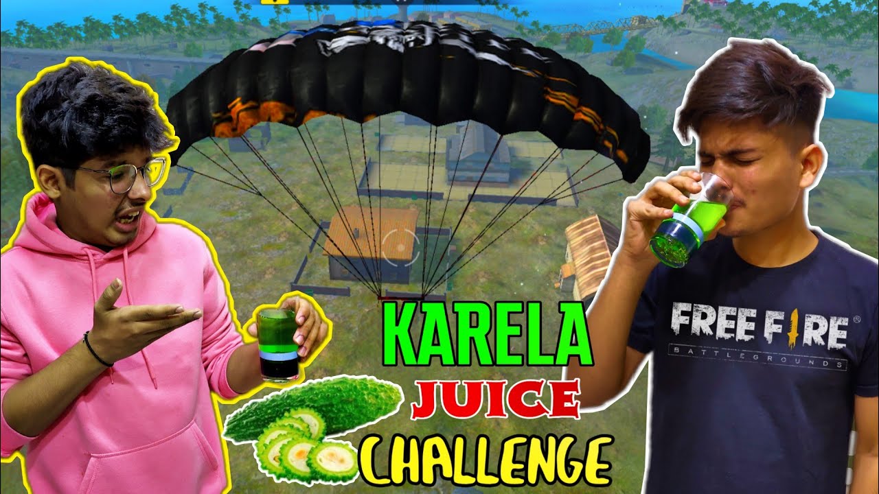 FREE FIRE || WE DID KARELA JUICE CHALLENGE GONE WRONG || RANK MATCH LIVE REACTION