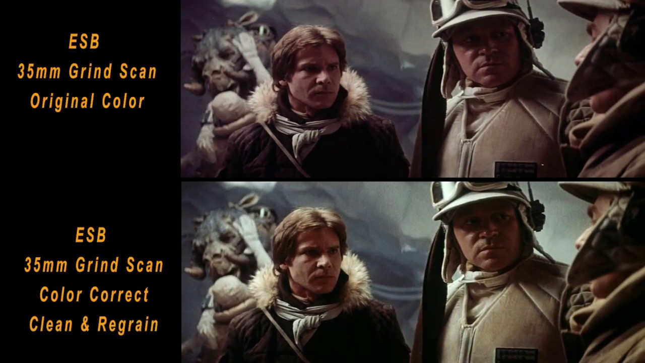 Star Wars   The Empire Strikes Back 35mm  Grindhouse Scan CC ,Clean & Regrain Test