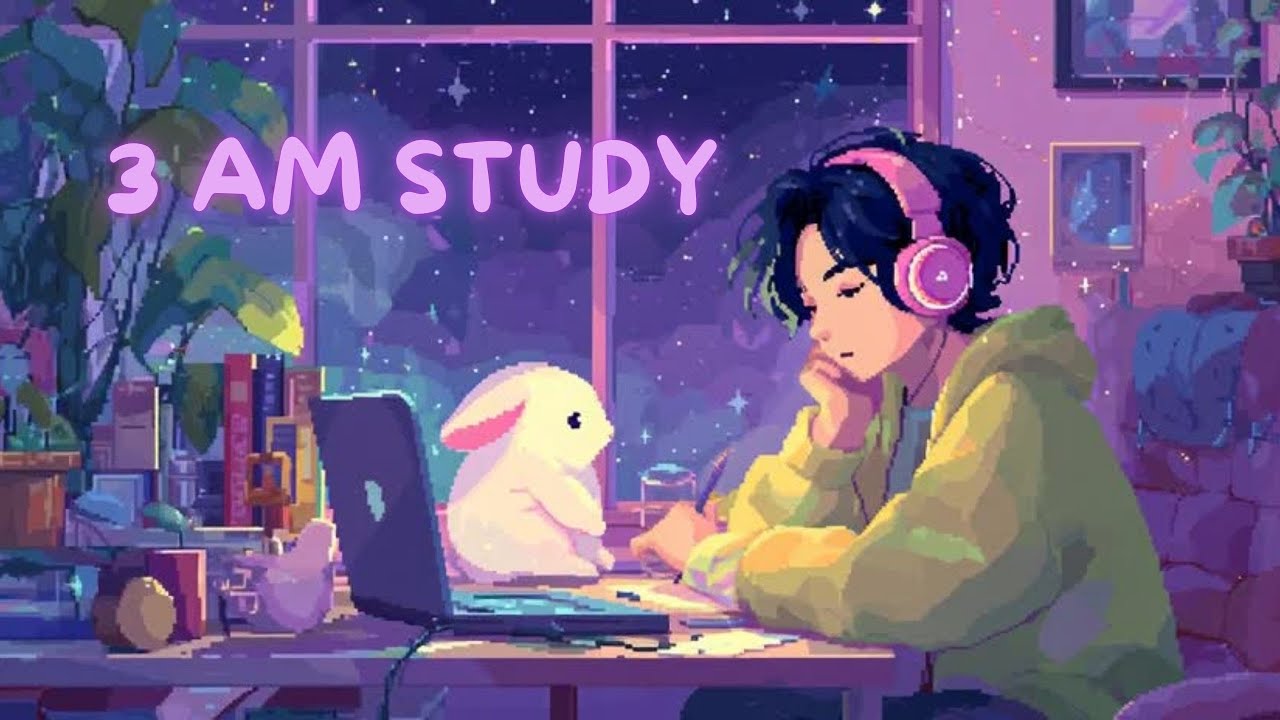 3 AM  While the world sleeps, a genius is bor #lofi #studywithme #pixelart  #3am  #studymusic