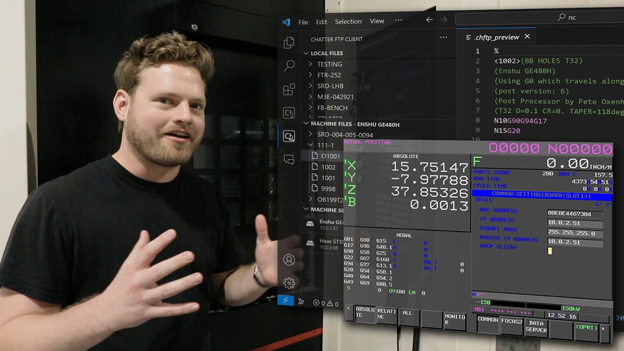 Simple Fanuc CNC Networking (FTP & Monitoring)