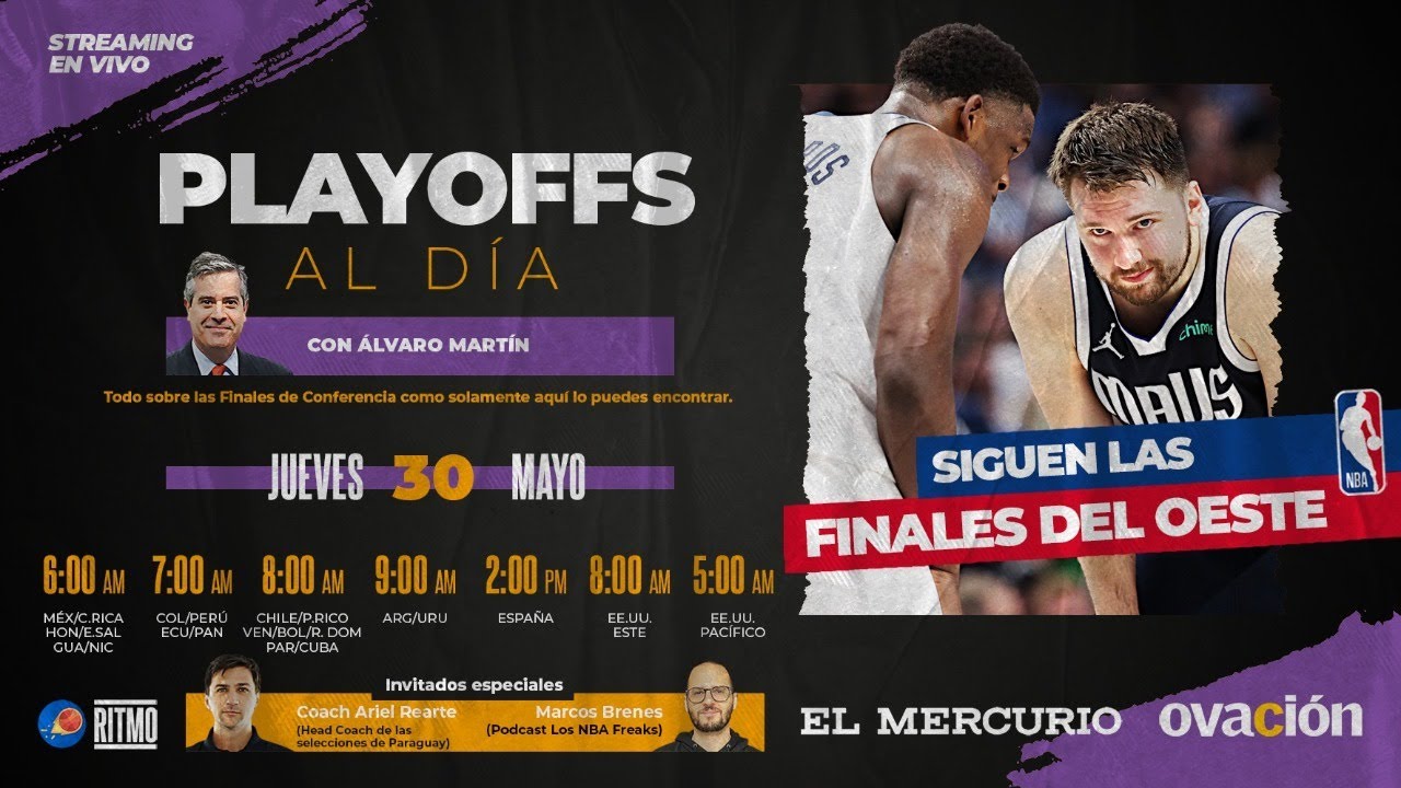PLAYOFFS AL D&Iacute;A #45 🏀 | &Aacute;LVARO MART&Iacute;N, COACH REARTE Y M. BRENES | JUE 30.MAY.24 | Ritmo NBA