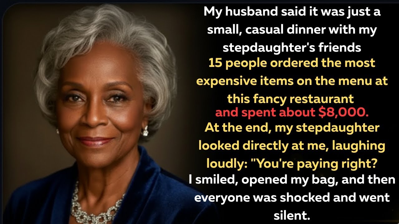 My Stepdaughter looked at me, laughing loudly You're paying right? But then everyone was shocked!!