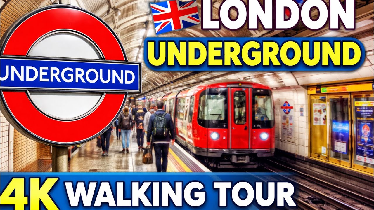 Экскурсия по лондонскому метро 🇬🇧 | Пешеходная экскурсия по метро в формате 4K • Путеводитель в р...