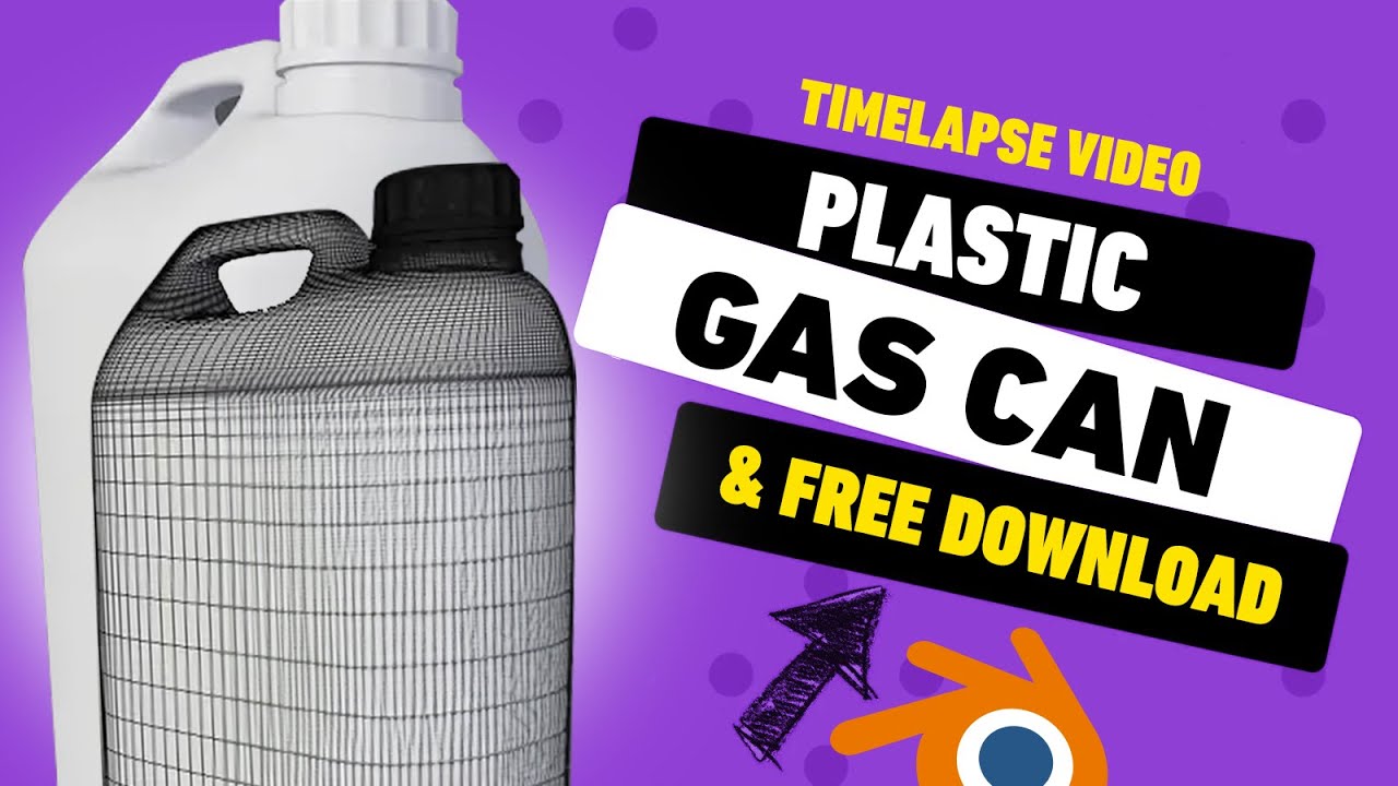 Timelapse - Blender 2.8: Plastic Gas/ Liquid Can