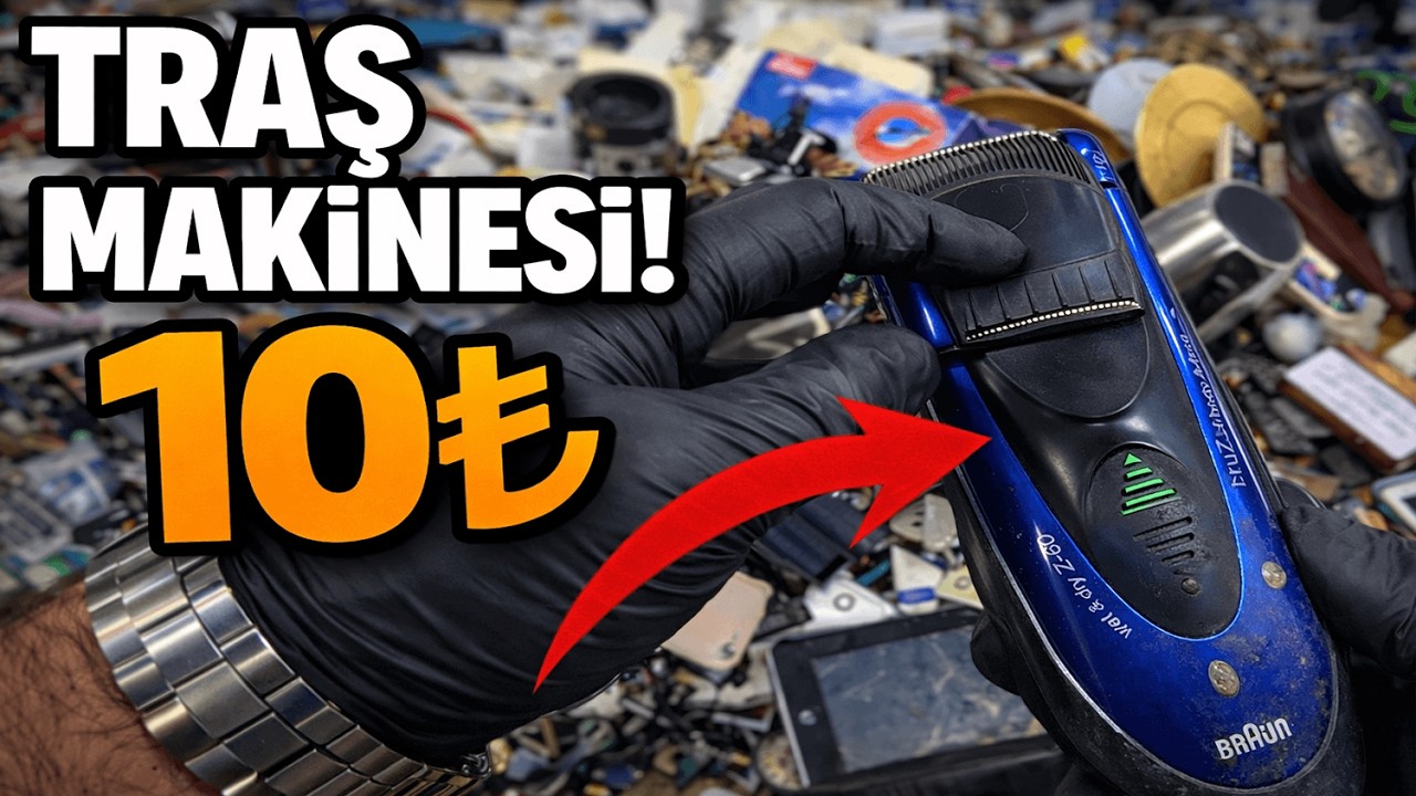 500₺ DEĞERİNDEKİ TIRAŞ MAKİNESİNİ 10₺'YE ALDIM | KADIKÖY BİT PAZARI | 1. BÖLÜM