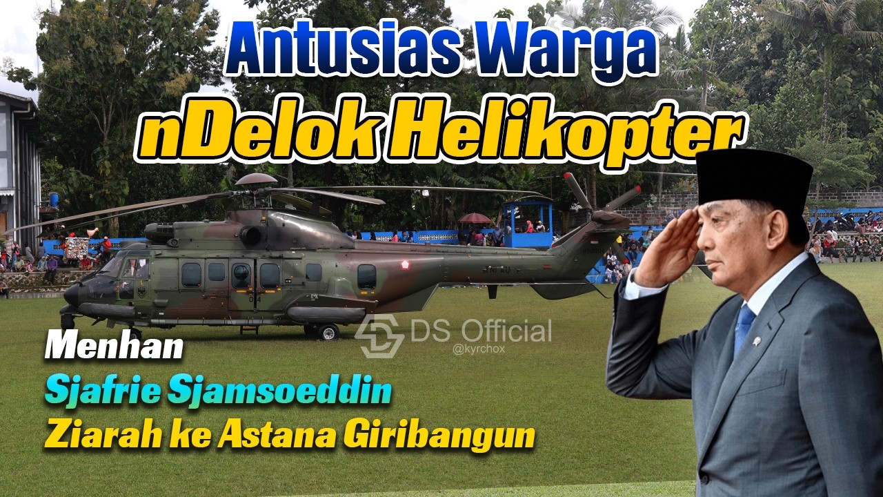 Menhan Sjafrie Sjamsoeddin Ziarah ke Astana Giribangun Landing di Lapangan Koripan 17|02|2026
