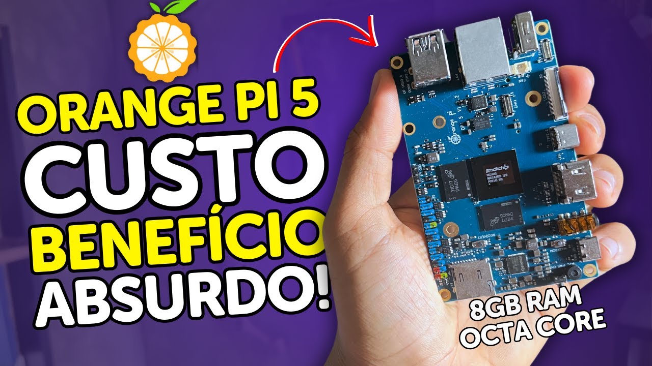 ORANGE PI 5! Perfeita para ser MINI PC, SERVIDOR ou CONSOLE (Roda PS2)
