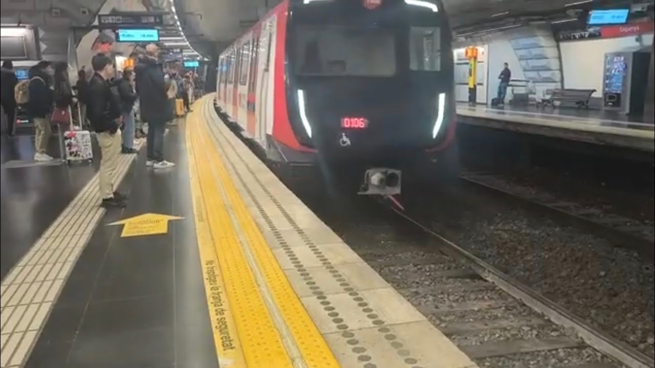 Metro Barcelona L1 Trayecto de Espanya a Catalunya en Serie 8069