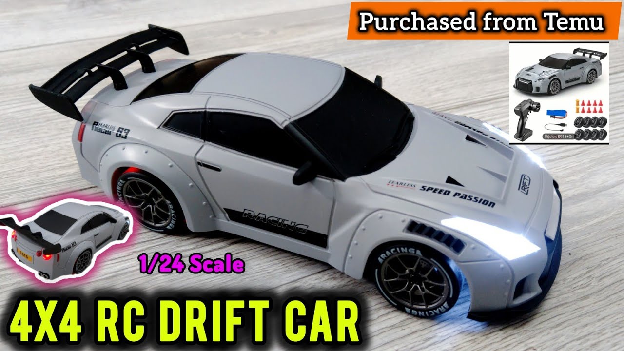 Распаковка 4x4 Rc Drift Car, масштаб 1:24, куплена в Temu