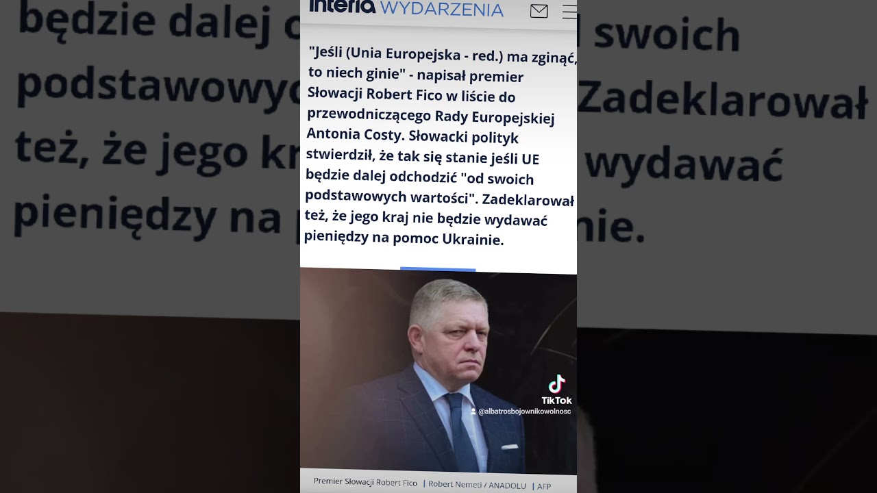 Fico w ostrych słowach o Unii