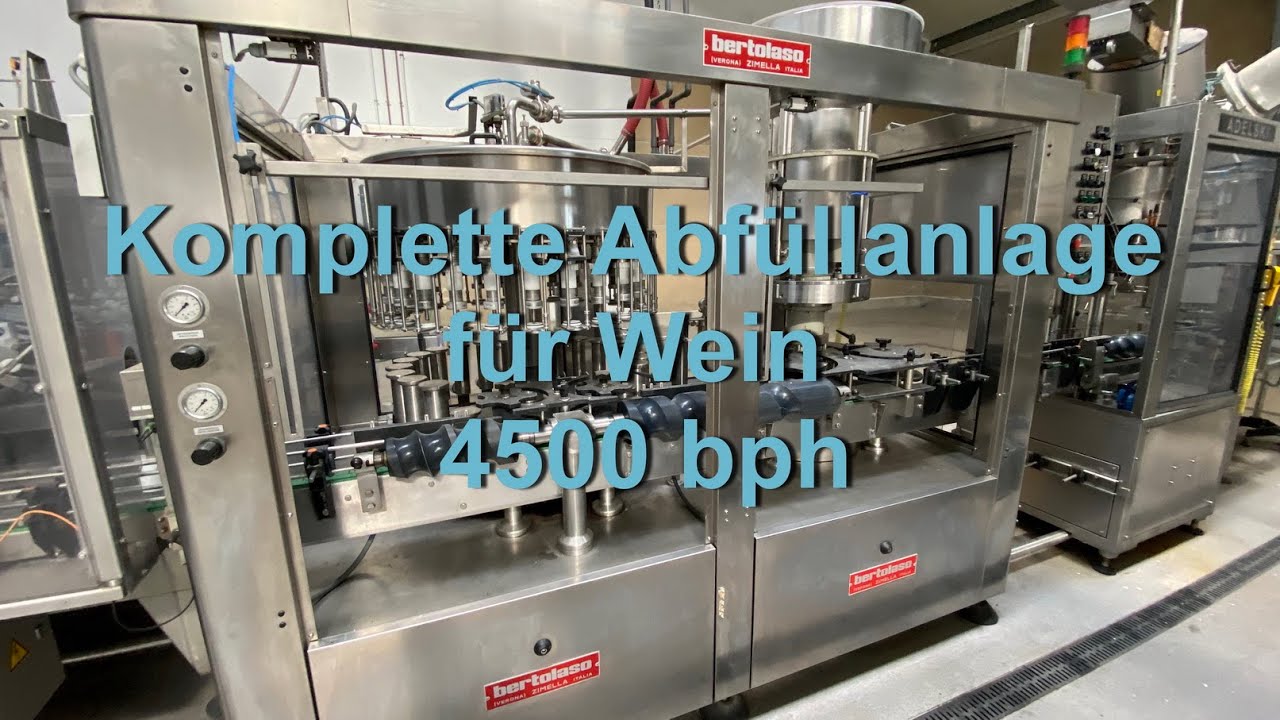 Komplette Abf&uuml;llanlage f&uuml;r Wein 4500 Liter