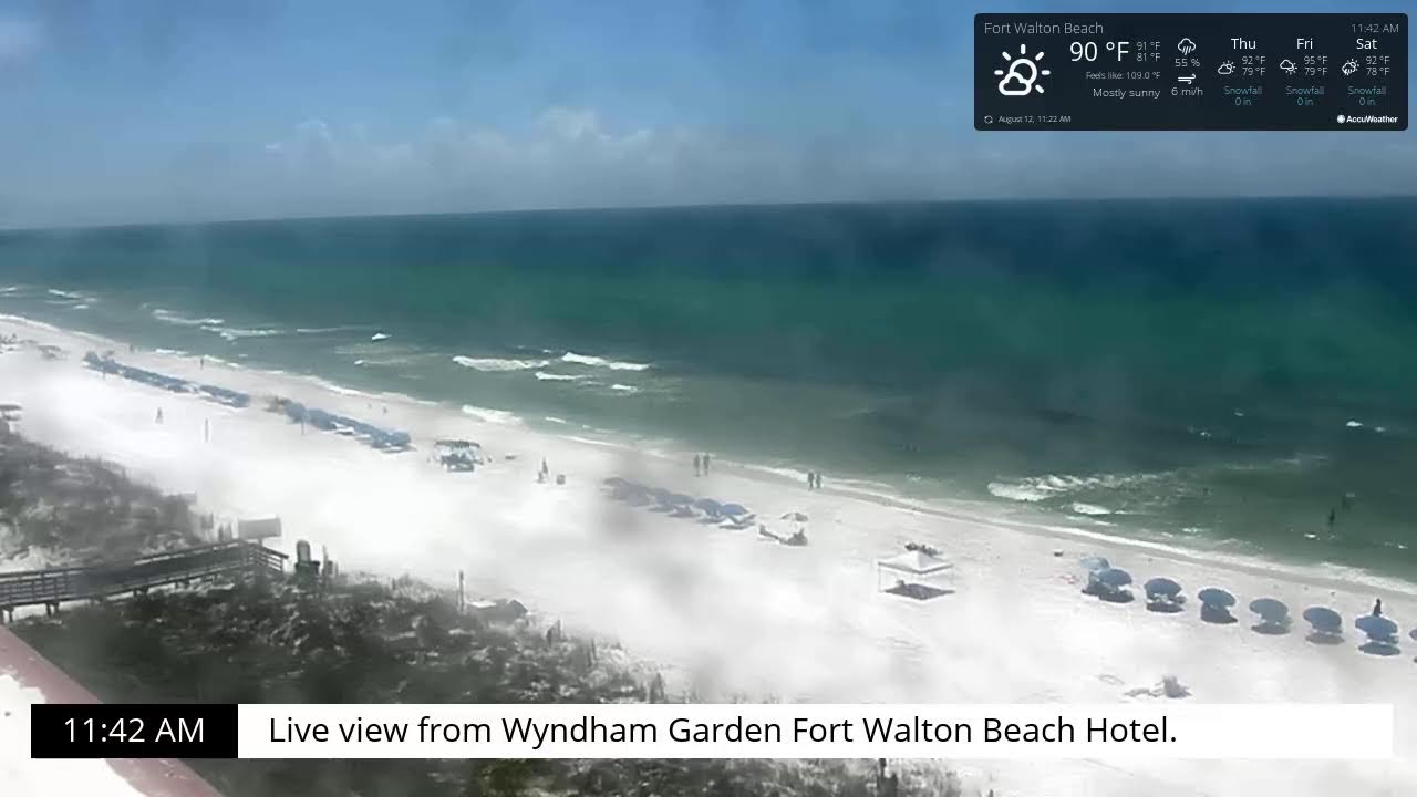 Okaloosa Island - Live view from Wyndham Garden