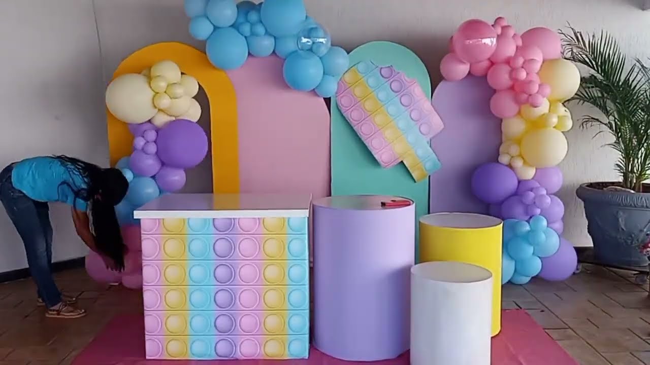 Montagem decoração Pop  It