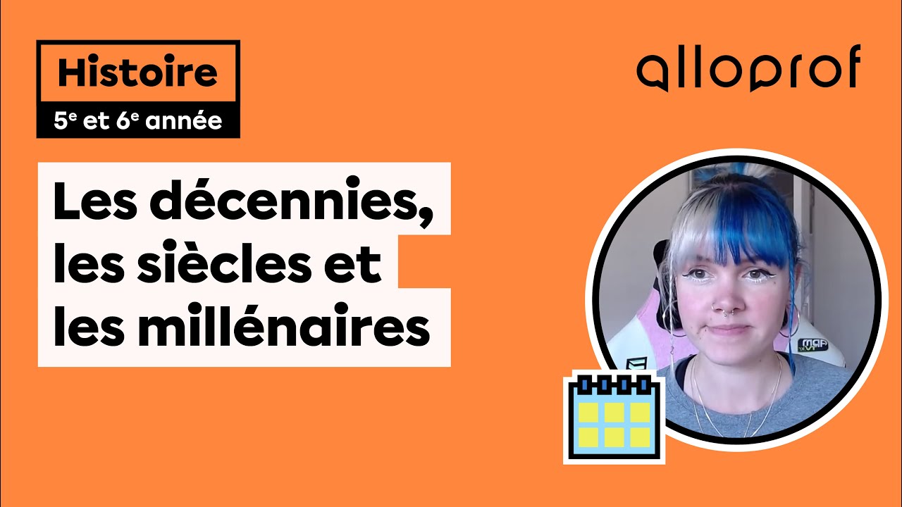 Les décennies, les siècles et les millénaires | Univers social | Primaire