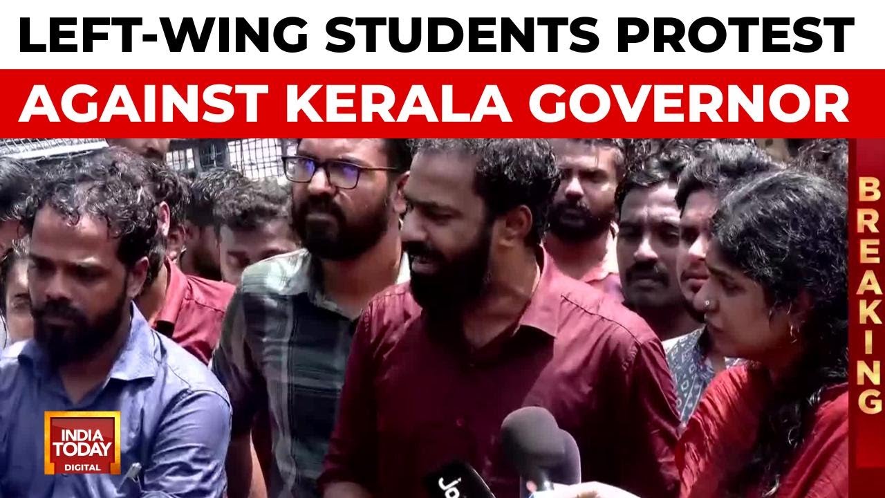 Bharat Mata Controversy: Left-Wing Students Protest Against Kerala Governor | India Today News