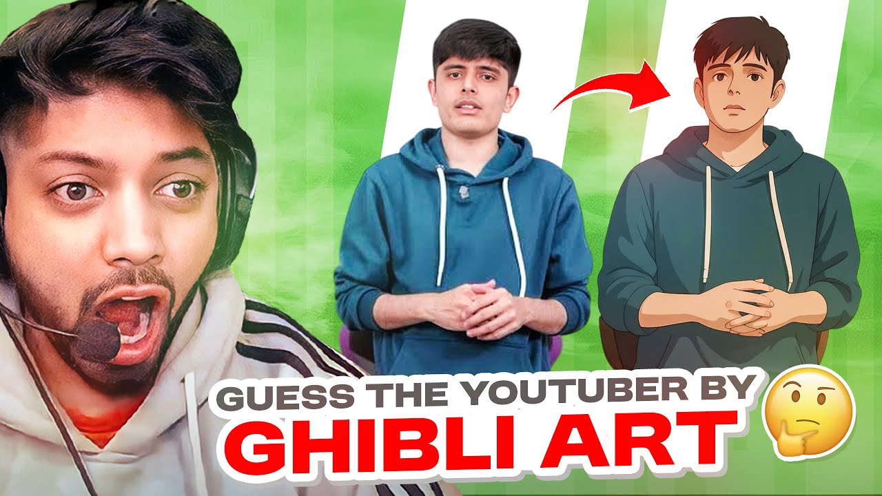 Guess The Youtuber By Ghibli Art Challenge😬- Pehchan Kon ?🤔