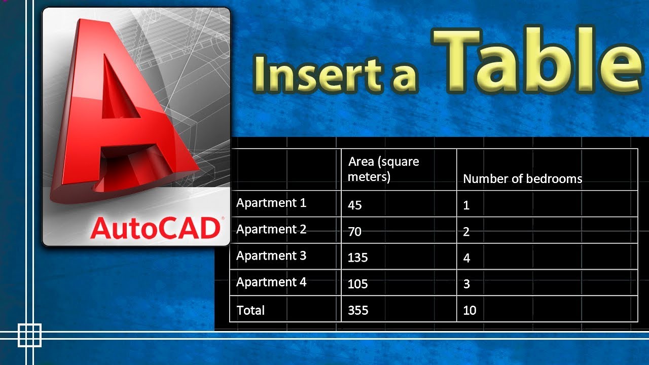 AutoCAD 2019 — Вставка таблиц (2 способа)