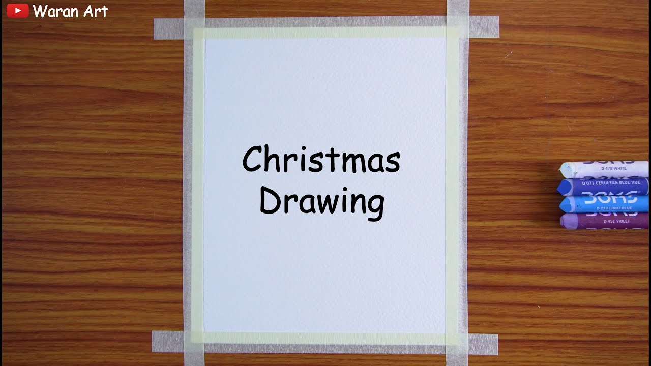 Happy Christmas Drawing Easy / Merry Christmas Special Drawing with Oil pastel / Oil Pastel Drawing