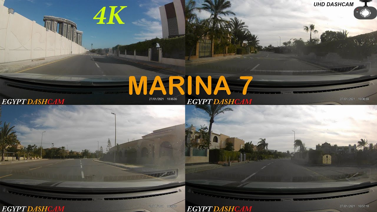Marina 7 / جولة في مارينا سبعة العلمين / UHD Dashcam