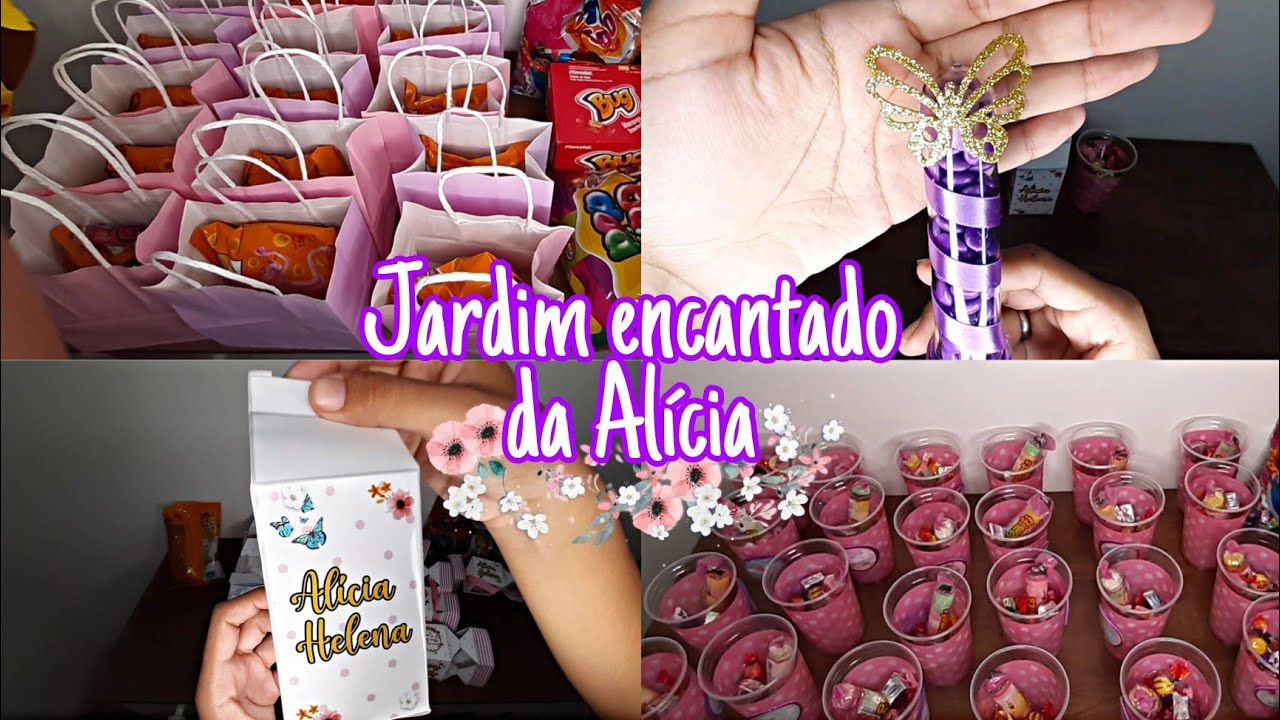 Enchendo as sacolinhas e Personalizados *Jardim encantado* 1 aninho  #lilifaz1
